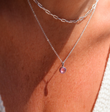 Birthstone Drop Necklace • October