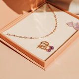 Thalia • Gemstone Adorned Link Necklace