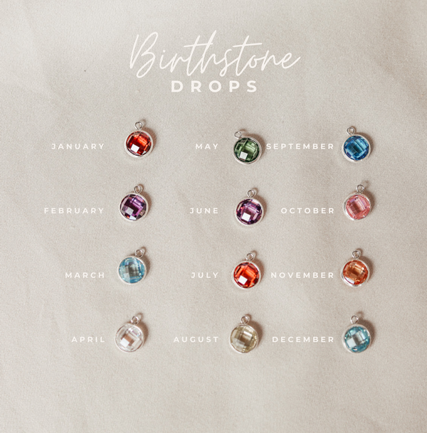 Single Birthstone Drop • March