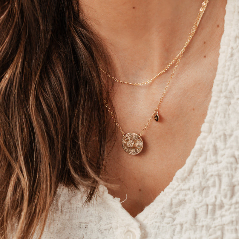 Spring Collection • Large Double Hole Pendant Necklace