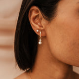Meribella • Pearl Hoop Earrings