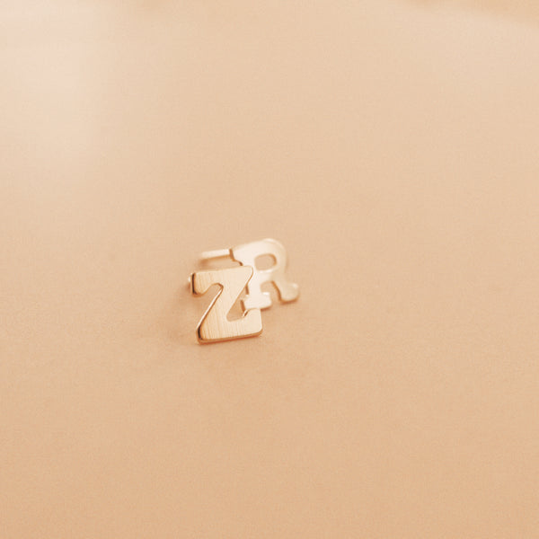 letter stud earring mix match initials goldfill sterling silver hypoallergenic materials