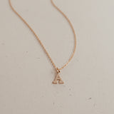 thin necklace letters initials delicate chain dainty goldfill sterling silver