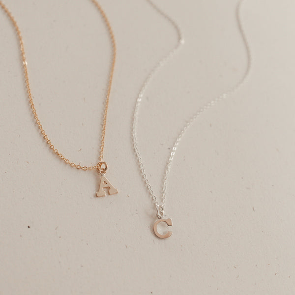 Love Letters Necklace • Tiny Initial Necklace - Choose Number of Initials