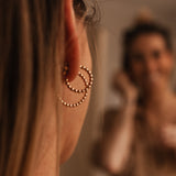 Becki Hoops • Beaded Hoop Earrings