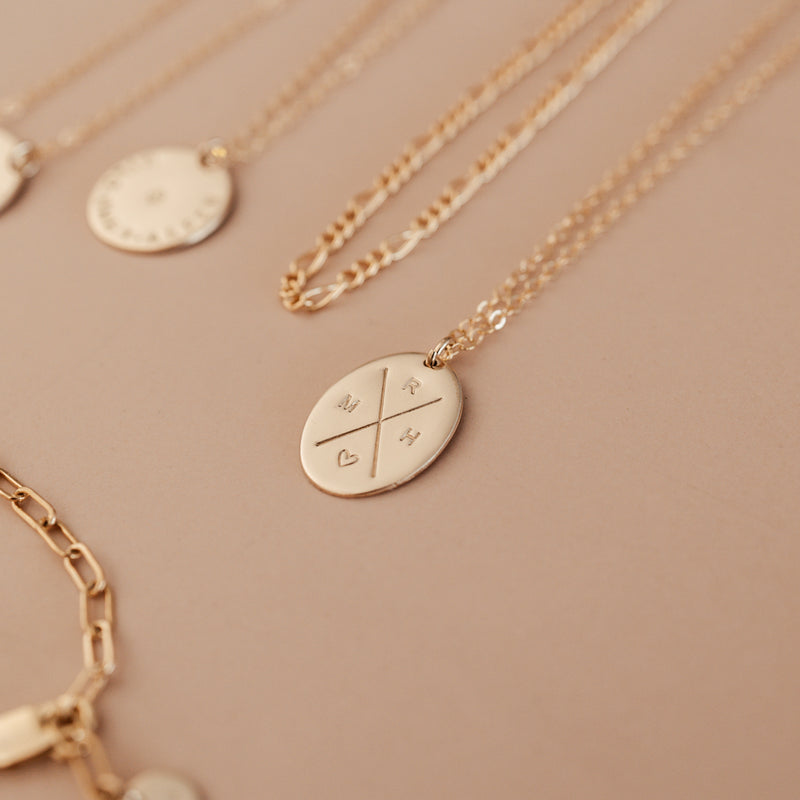 Cross My Heart • Large Oval Pendant Necklace