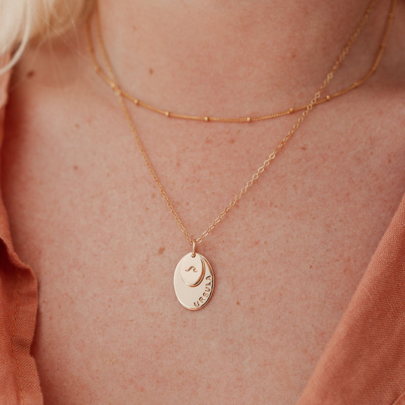Delilah • Stacked Large and Tiny Oval Necklace