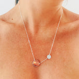 Billie • Large Pendant Necklace with Fixed Small Pendant