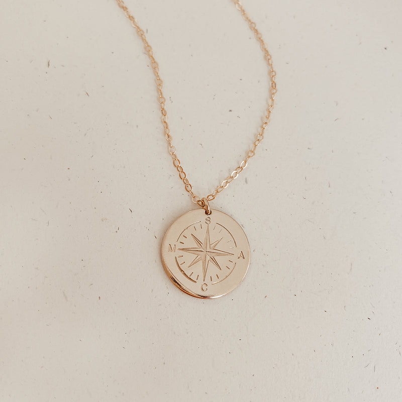 Compass Necklace • Extra Large Pendant Necklace