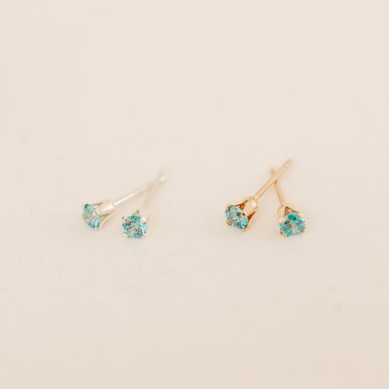 december birthstone studs turquoise stone good fortune sucess symbol sterling silver goldfill