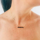 Eva • Short Skinny Bar Necklace
