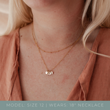 tiny pendant necklace multiple pendant goldfill sterling silver rose goldfill tiny symbol tiny initial