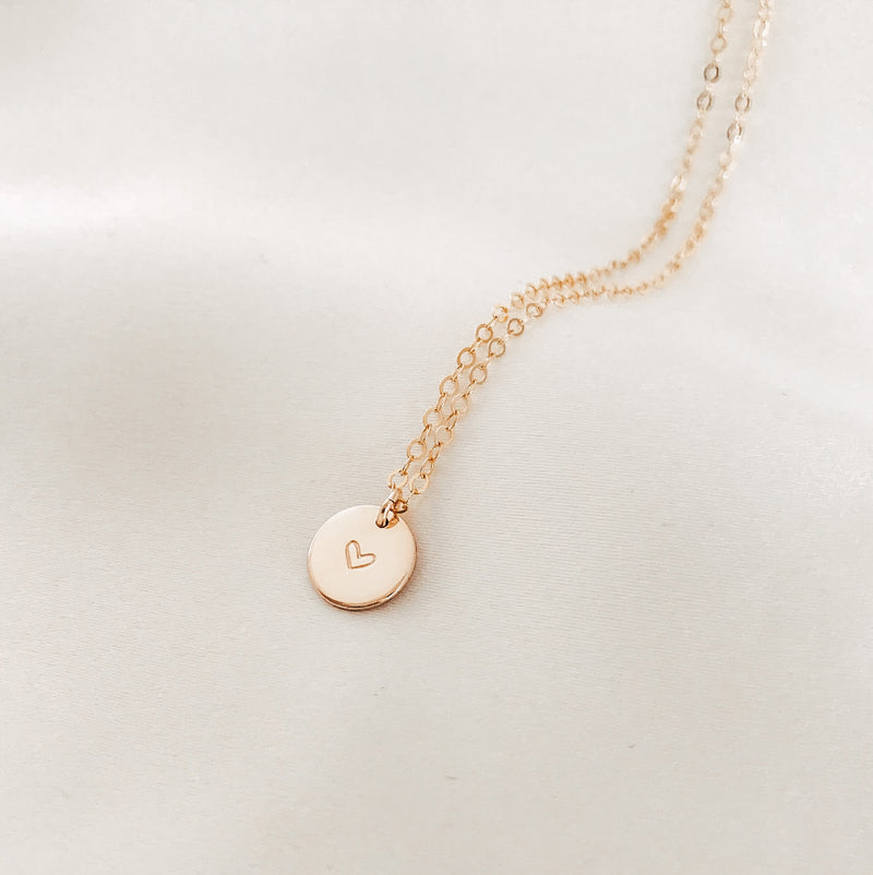 heart symbol love mum child couple goldfill sterling silver rose goldfill delicate meaningful necklace small pendant