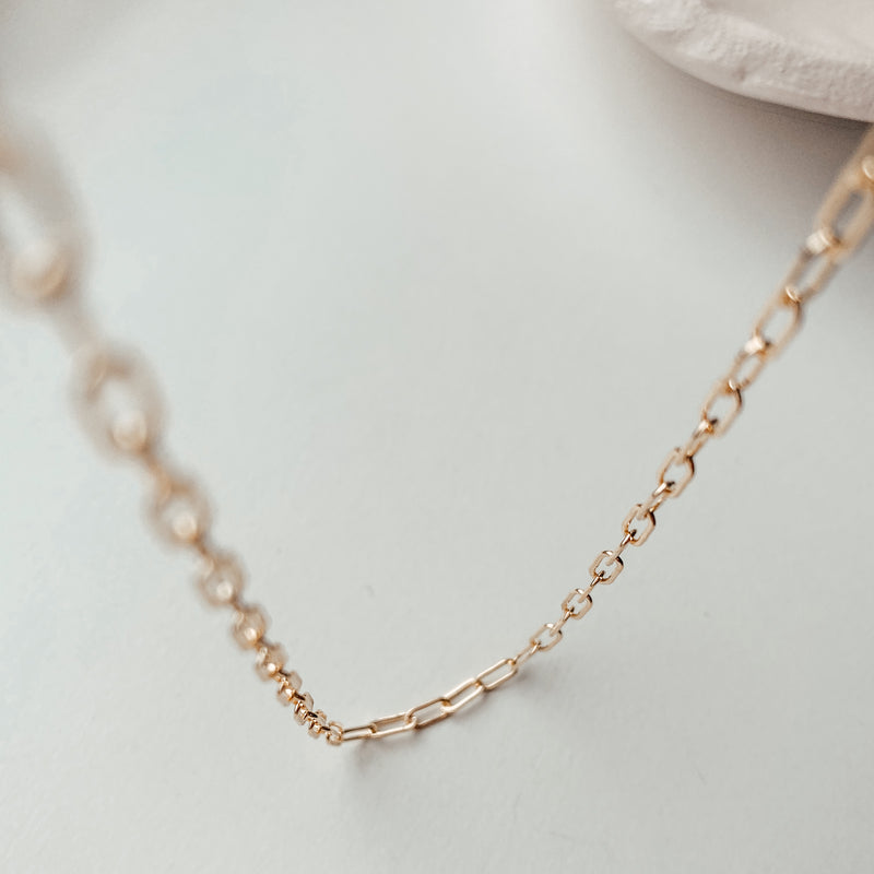 chain adjustable choker goldfill rose goldfill sterling silver delicate layered