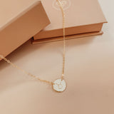 medium round pendant star sign goldfill sterling silver rose goldfill dainty delicate meaningful symbol children partner