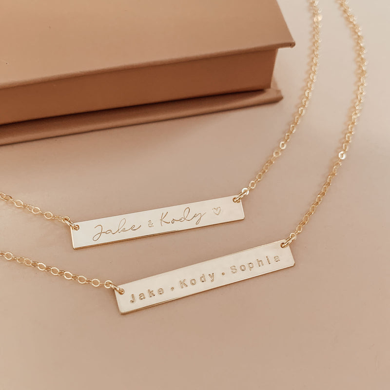 Custom Date Necklace, Anniversary Date Necklace, Wedding Gift, Anniversary  Gift, Personalized Necklace, Gold Bar Necklace, Gift for Wife - Etsy