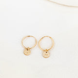 Florence Hoops • Tiny Pendant Earrings