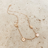 small pendant necklace dainty delicate sterling silver rose goldfill multiple pendant small initial small symbol asymmetrical pendant necklace uneven spacing