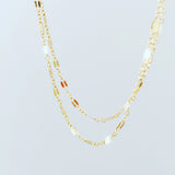 sparkly shiny chain choker goldfill rose goldfill sterling silver delicate layered