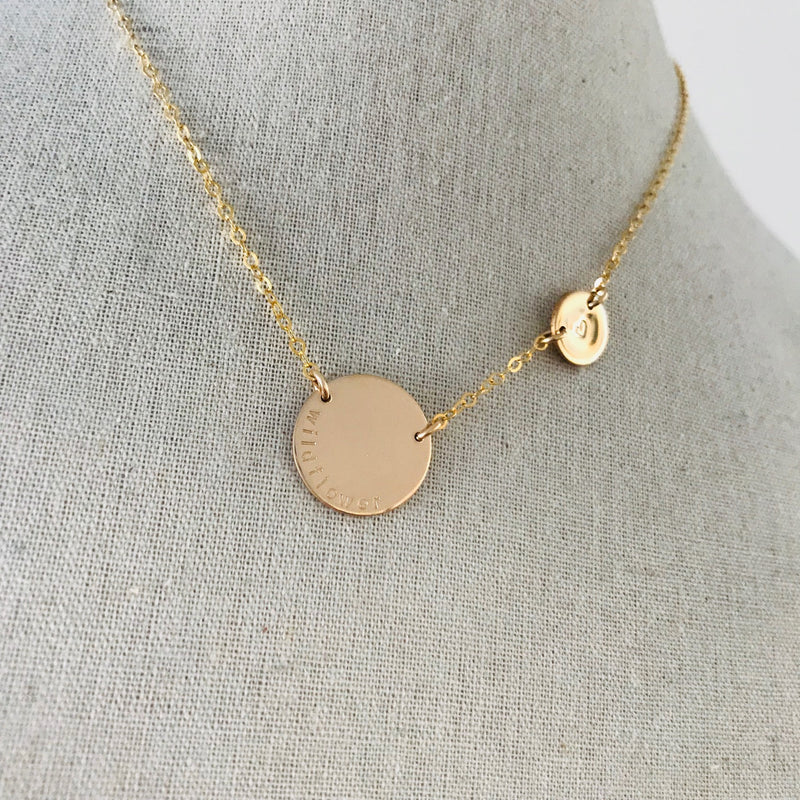 Billie • Large Pendant Necklace with Fixed Small Pendant