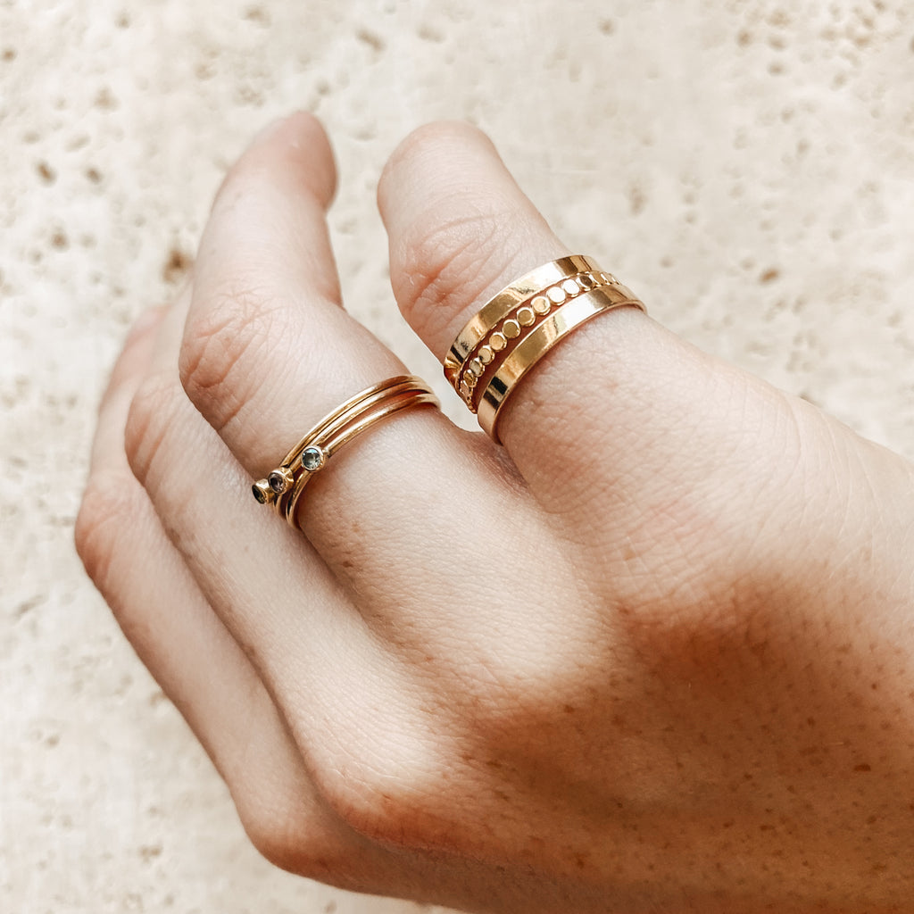 Pastiche Ball Stacking Ring in Rose Gold — Jewellery Co. Australia