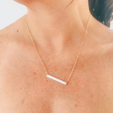 Isla • Long Skinny Bar Necklace