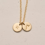 small pendant necklace multiple pendant necklace goldfill sterling silver rose goldfill initial pendants initial necklace symbol necklace