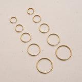 day and night hoops five sizes goldfill sterling silver rose goldfill hypoallergenic sterling silver