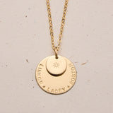 Saffron Extra Large stacked personalised Kellective by Nikki pendant