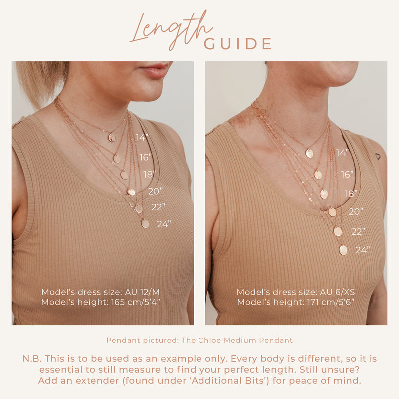 Star Sign Necklace • Medium Double Hole Pendant Necklace