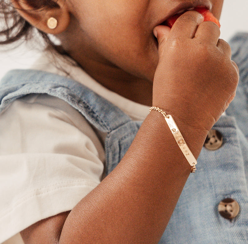Baby no Personalized 14K gold overly Bracelet Bangle /adjustable/two pice |  eBay