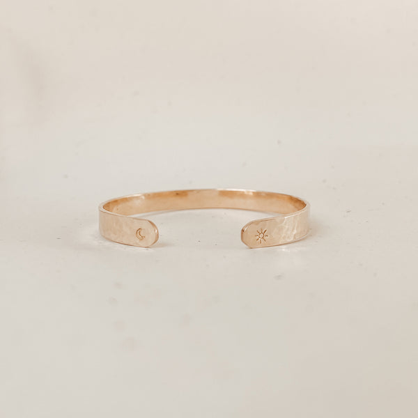 mini cuff bracelet name initial symbol rose goldfill sterling silver goldfill 