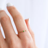may birthstone ring emerald stone rebirth love symbol sterling silver goldfill