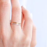 textured band stacking ring rose goldfill sterling silver goldfill perfect multiple size fit 