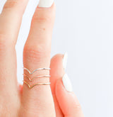 v band stacking ring rose goldfill sterling silver goldfill perfect multiple size fit 